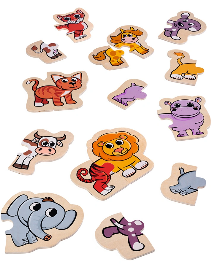 Holz-Puzzle TIERE 16-teilig