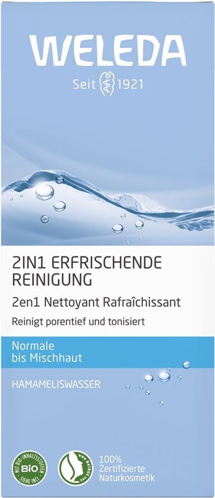 Weleda 2in1 Reinigung<br>100 ml, Flasche, erfrischend