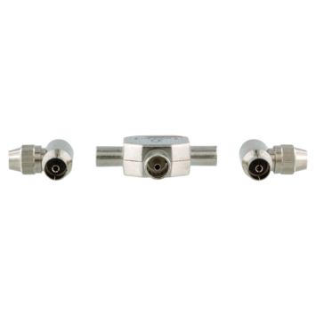 Q-Link coax splitter tv 2 male/female haaks