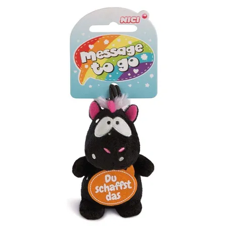 NICI Anhänger Einhorn Carbon Flash - Du schaffst das, 8 cm