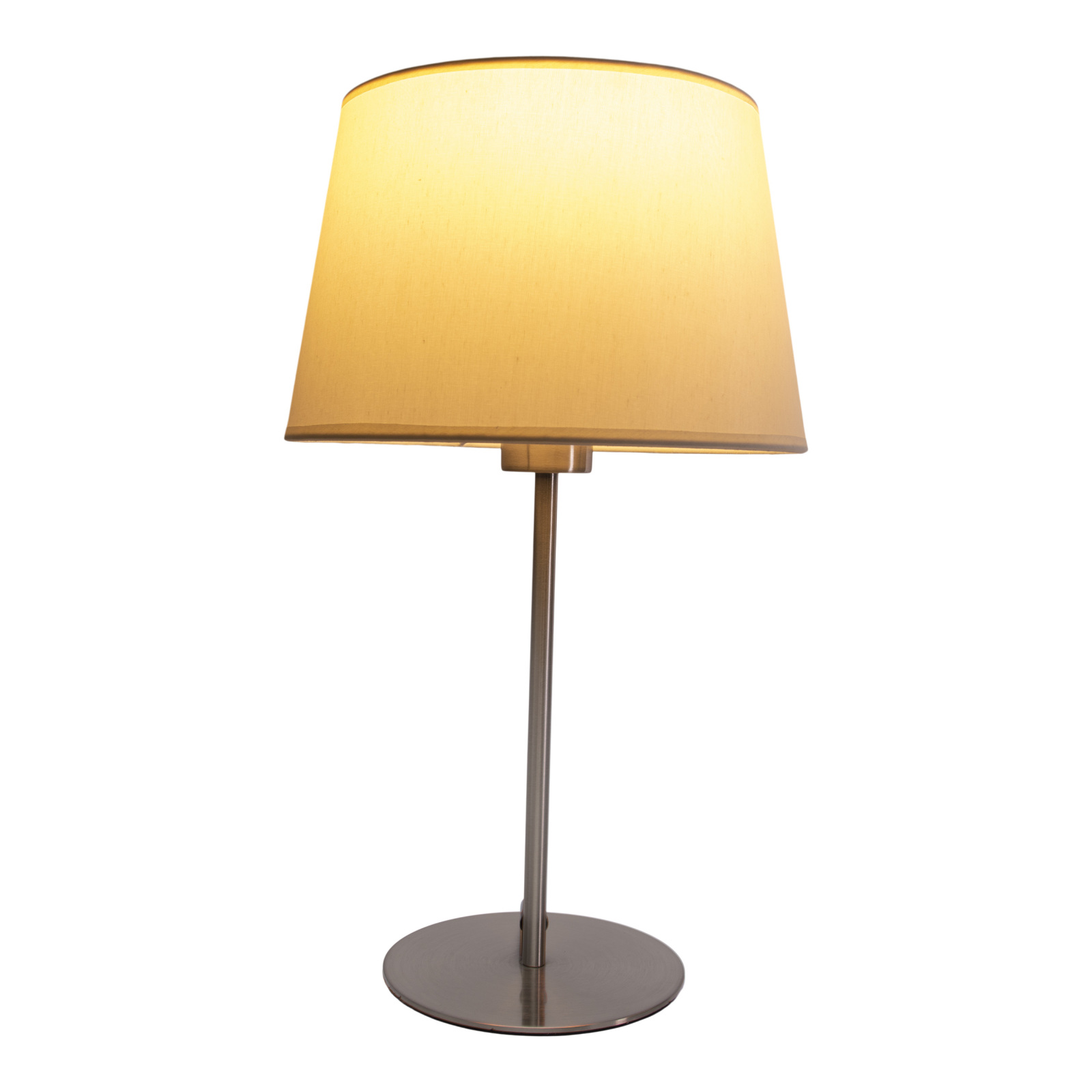 Tischleuchte - silberfarben-beige - 45 cm