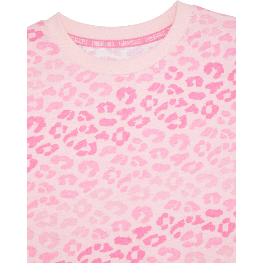 Threadgirls Schlafanzug THB Leopard Print Nightwear Set Tatton Pink
