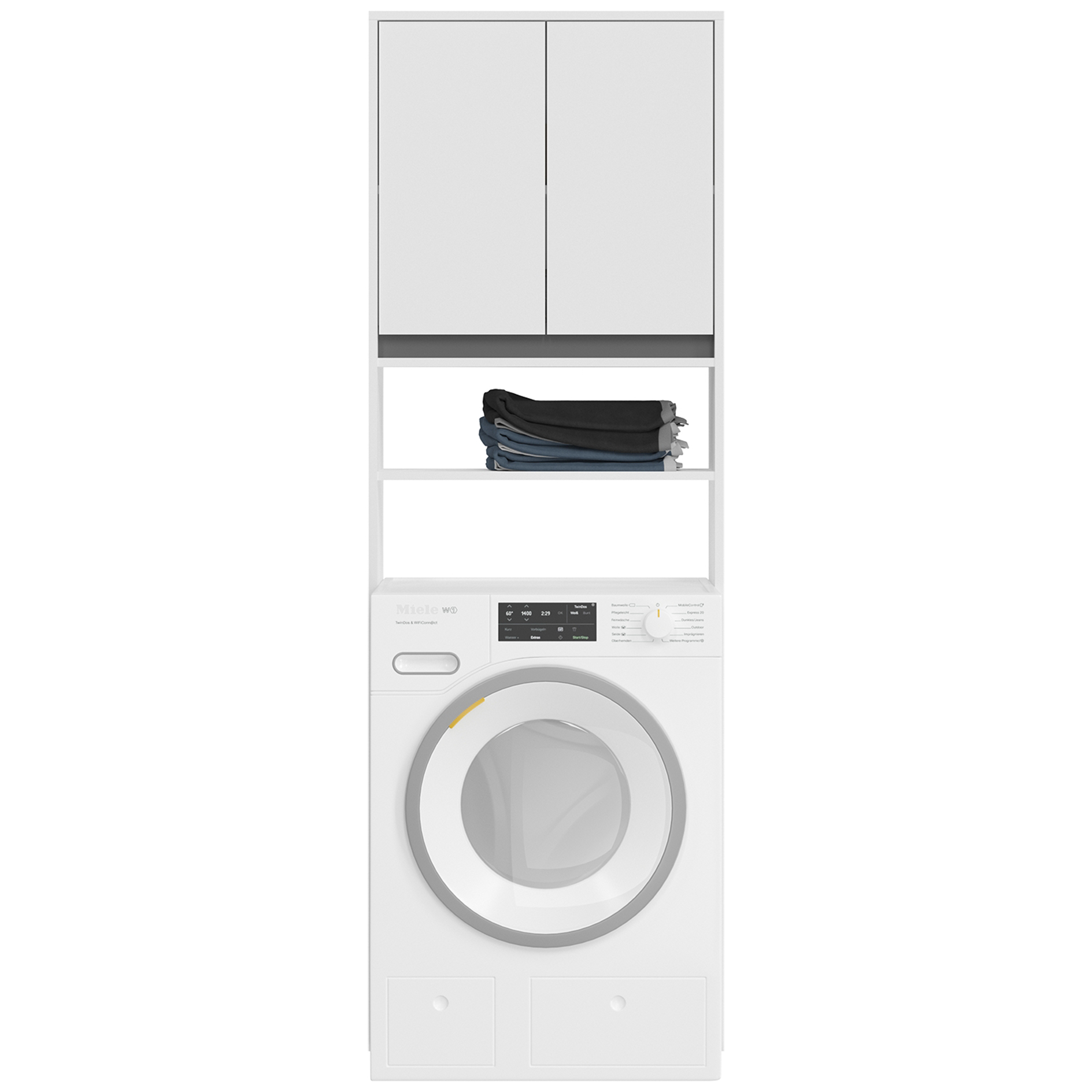 Waschmaschinenüberbau TORINO - weiß - 190 cm hoch