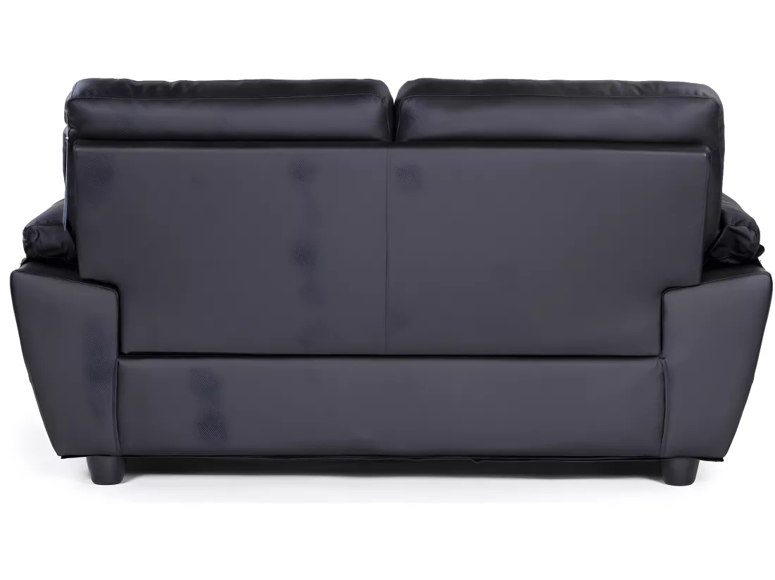 Canapé fixe en cuir reconstitué et PVC 