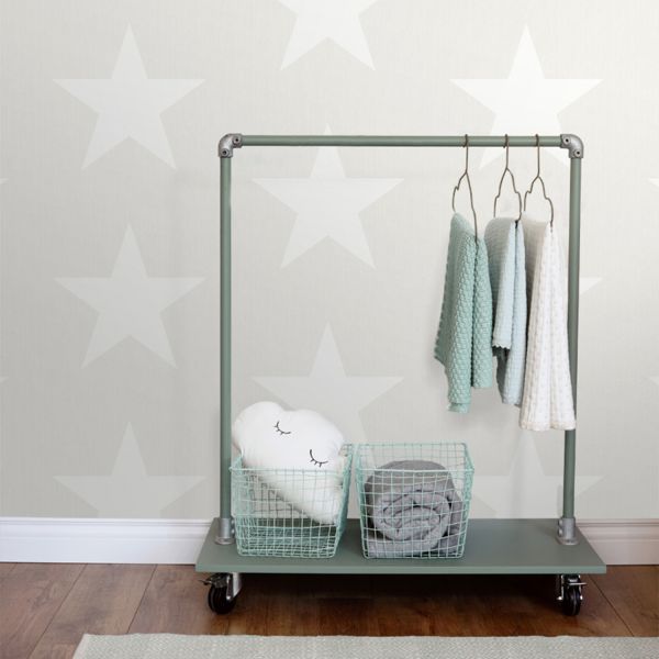 Estahome Sterren Op Denim Jeans Stof Behang - 0,53 x 10,05 m - Donkergrijs