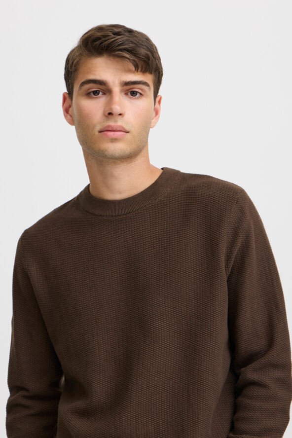 Casual Friday CFKARL 0160 structured crew neck kn Demitasse