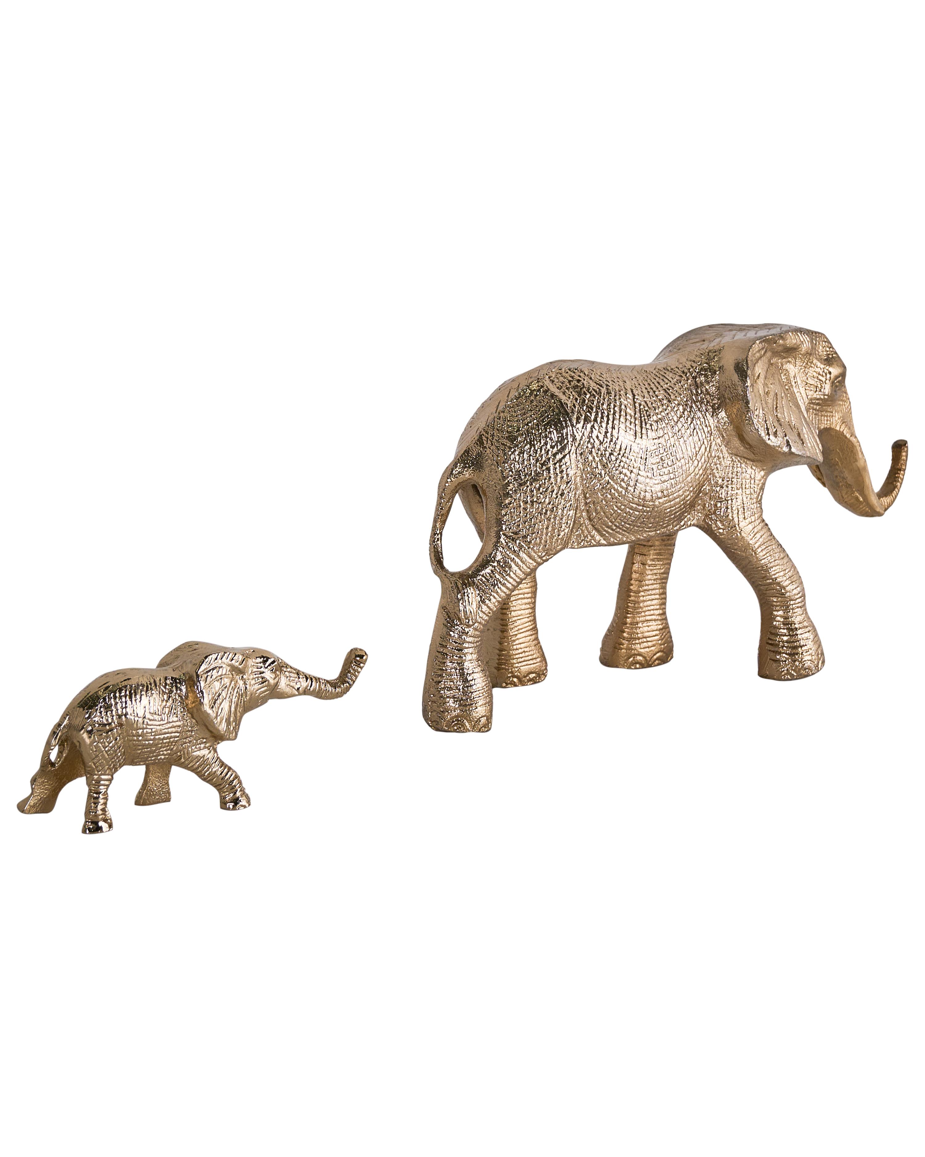 Set van 2 figuren Olifant SEDLARI Metaal Goud