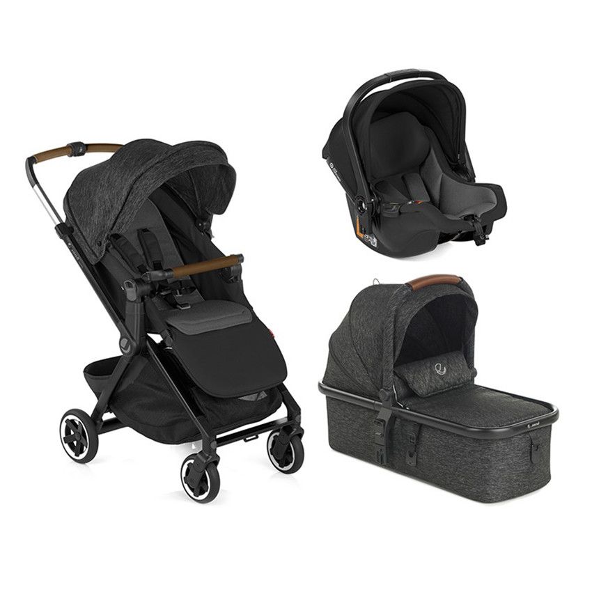 Poussette 3 en 1 Newel cold black - Ecru