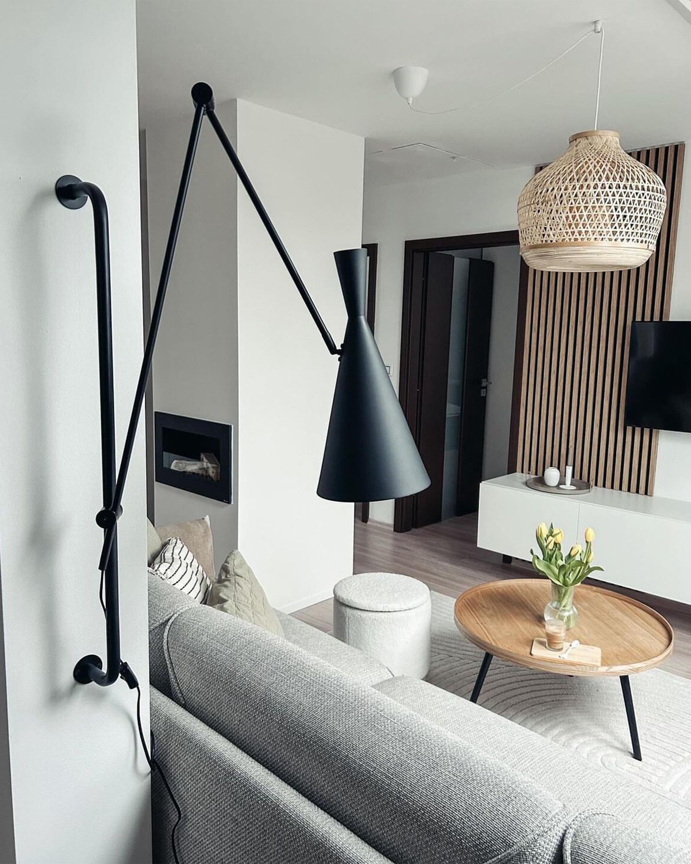 Wandlamp MARISA verstelbaar Metaal Zwart
