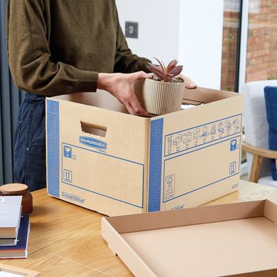 5 Cartons déménagement avec couvercle - Bankers Box SmoothMove Prime Fellowes