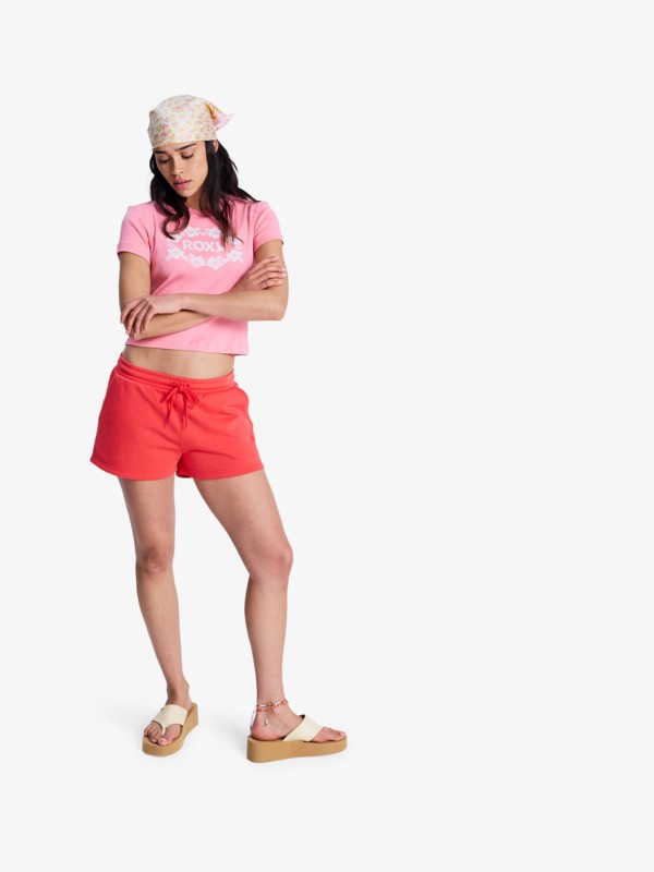 Surf Stoked Short à taille élastique Rouge Femme