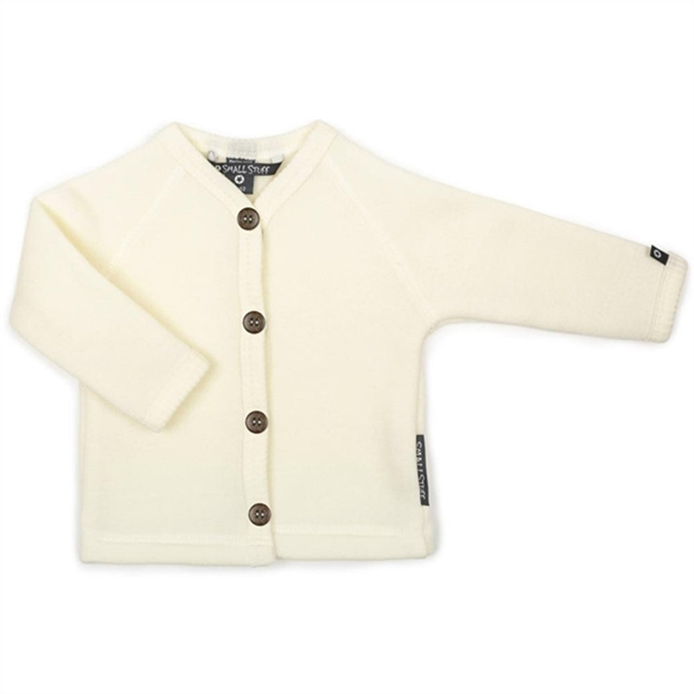 Uld Cardigan med Knapper Off White | Luksusbaby
