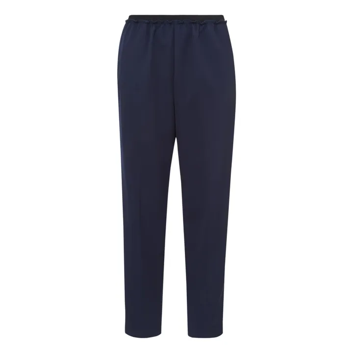 Pomandère Pantalon Elastiqué Laine | Bleu marine