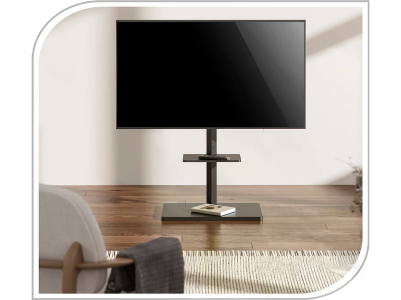 PureMounts Standfuss PM-TVS-20 Schwarz Erstklassige Lösung für Bildschirme von 32 bis 65 Zoll