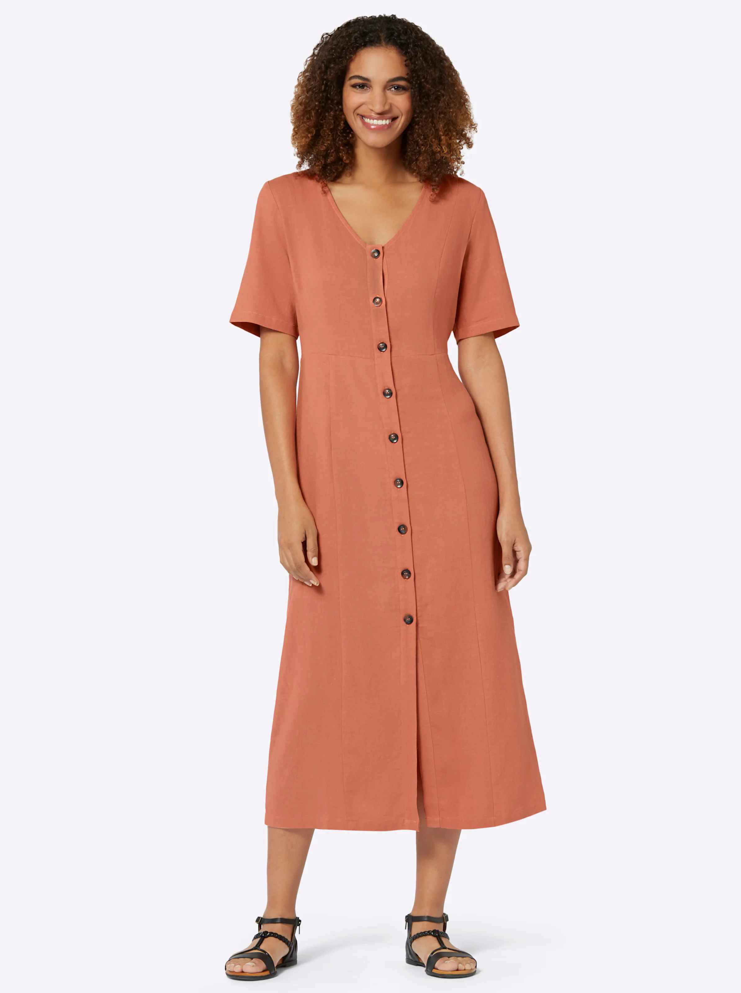 Sommerkleid in papaya