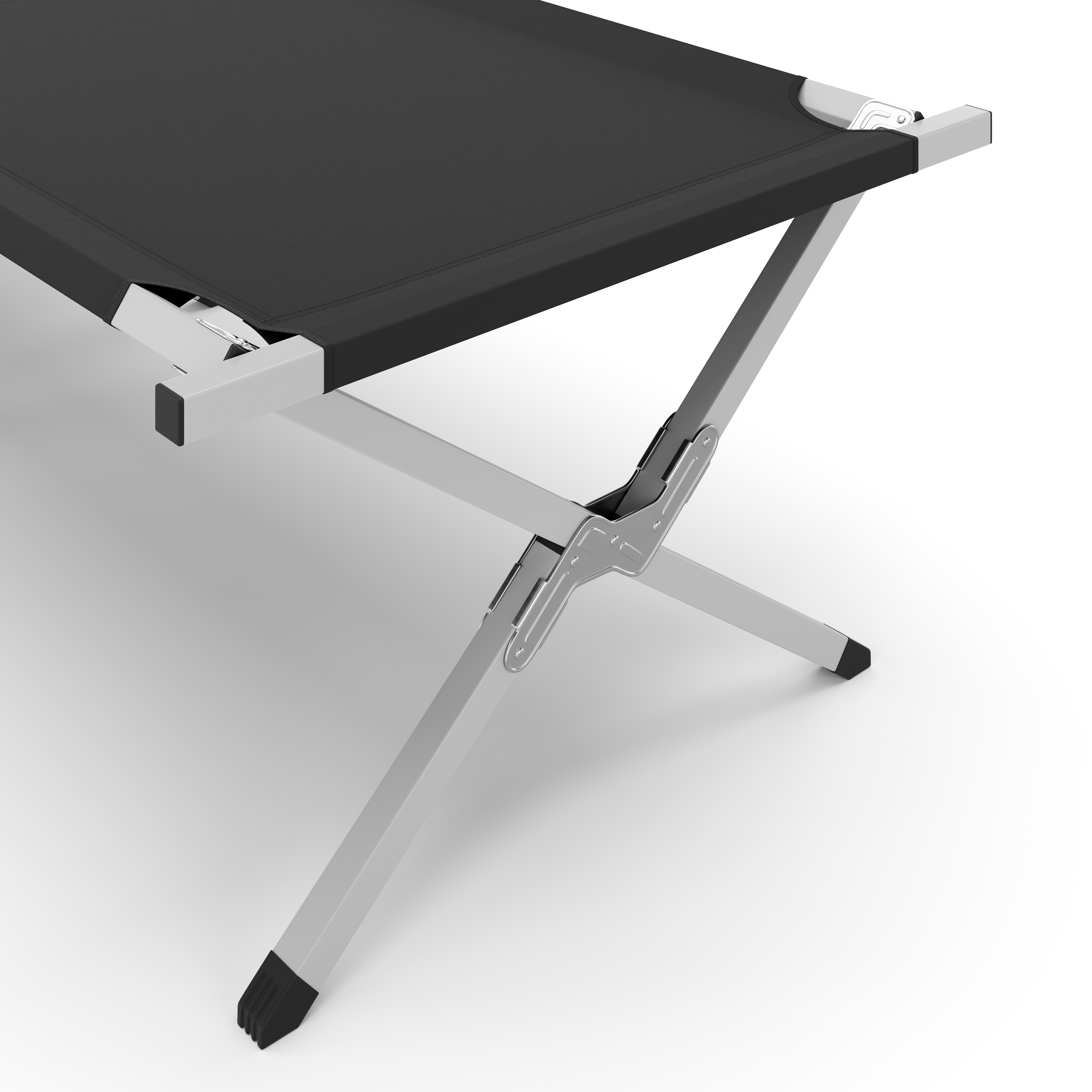 Campingbett klappbar EMERY 190 x 63 x 42 cm anthrazit