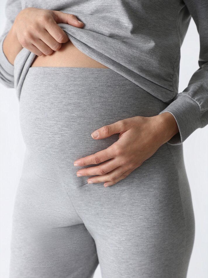 Calça de treino para gestantes - Cinza mesclado