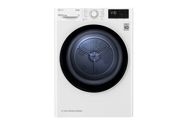 LG RH80V3AV6N - Tørremaskine - Wi-Fi - bredde: 60 cm - dybde: 69 cm - højde: 85 cm - frontbetjening - hvid