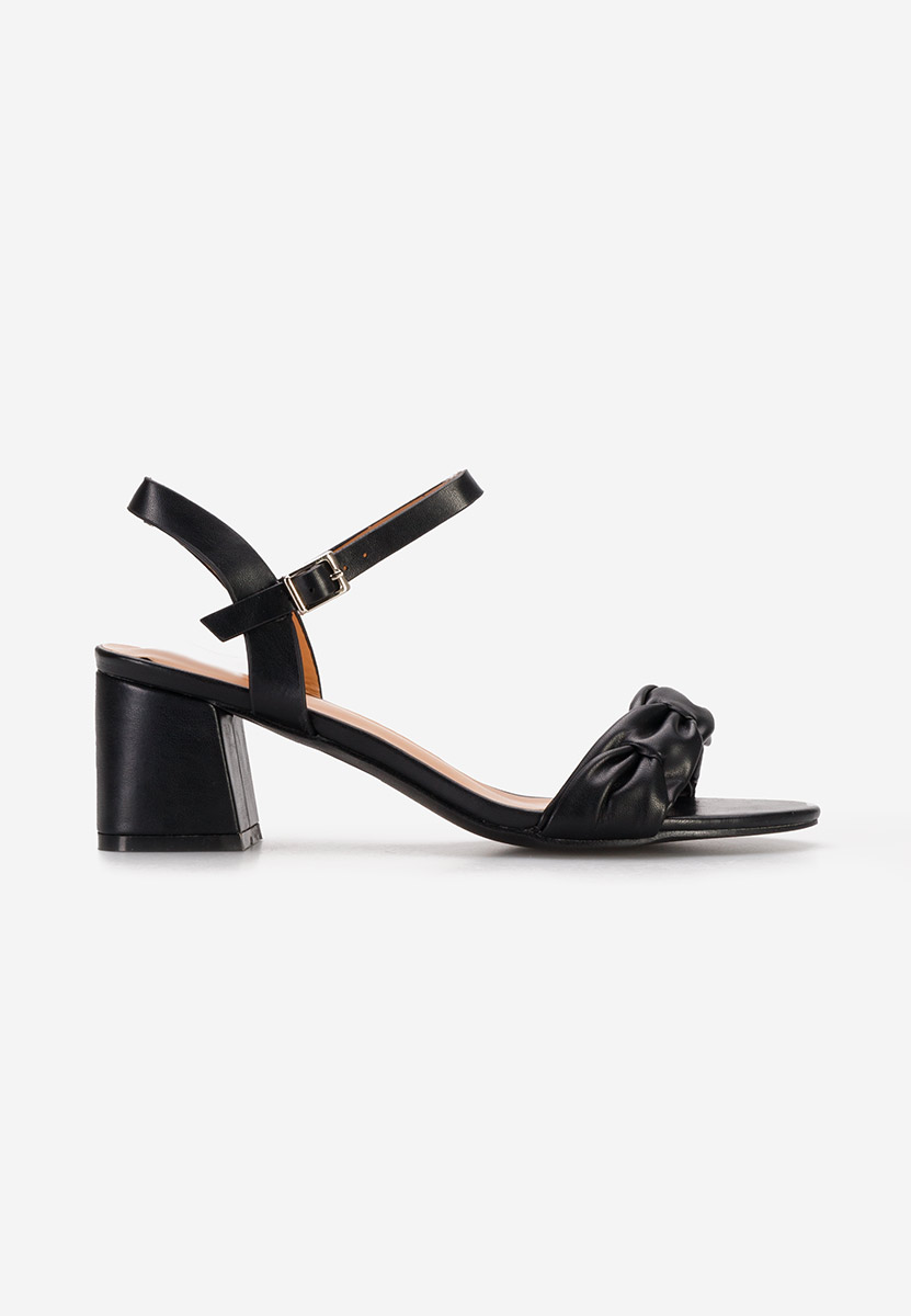 Sandales à talon épais noires Surania