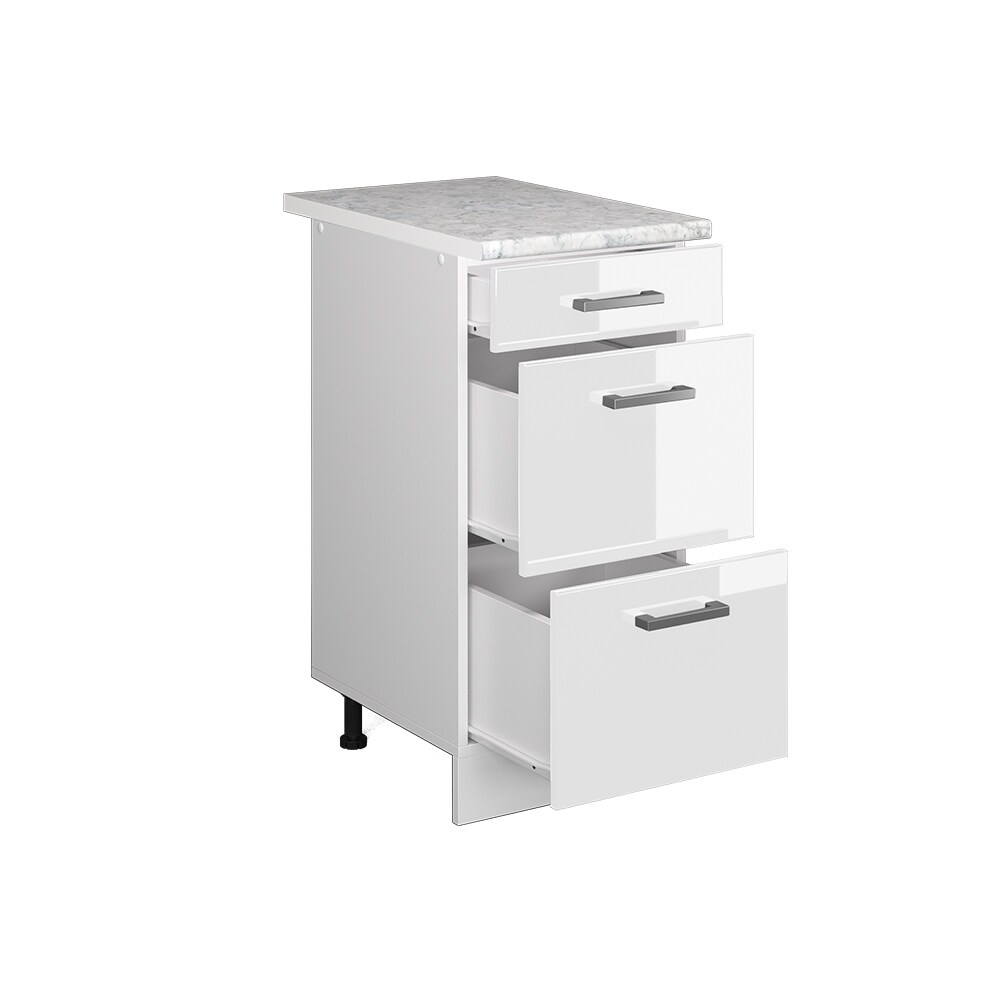 Vicco Schubladenunterschrank Küchenschrank Küchenzeile R-Line 40 cm Weiß Schublade Arbeitsplatte