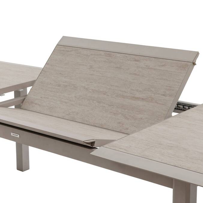 Table de jardin extensible ALLURE Effet bois grège & Avoine