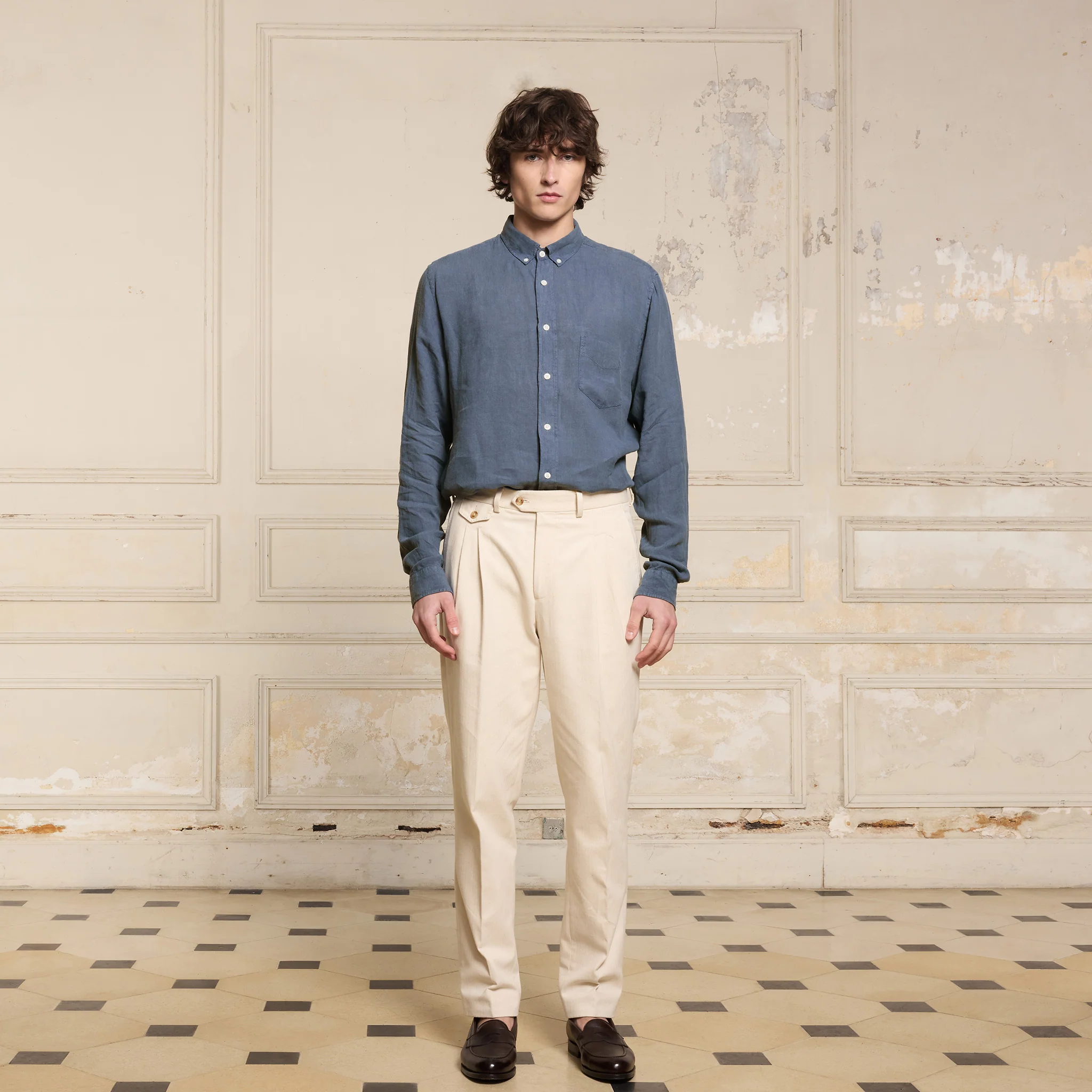 Light blue linen shirt