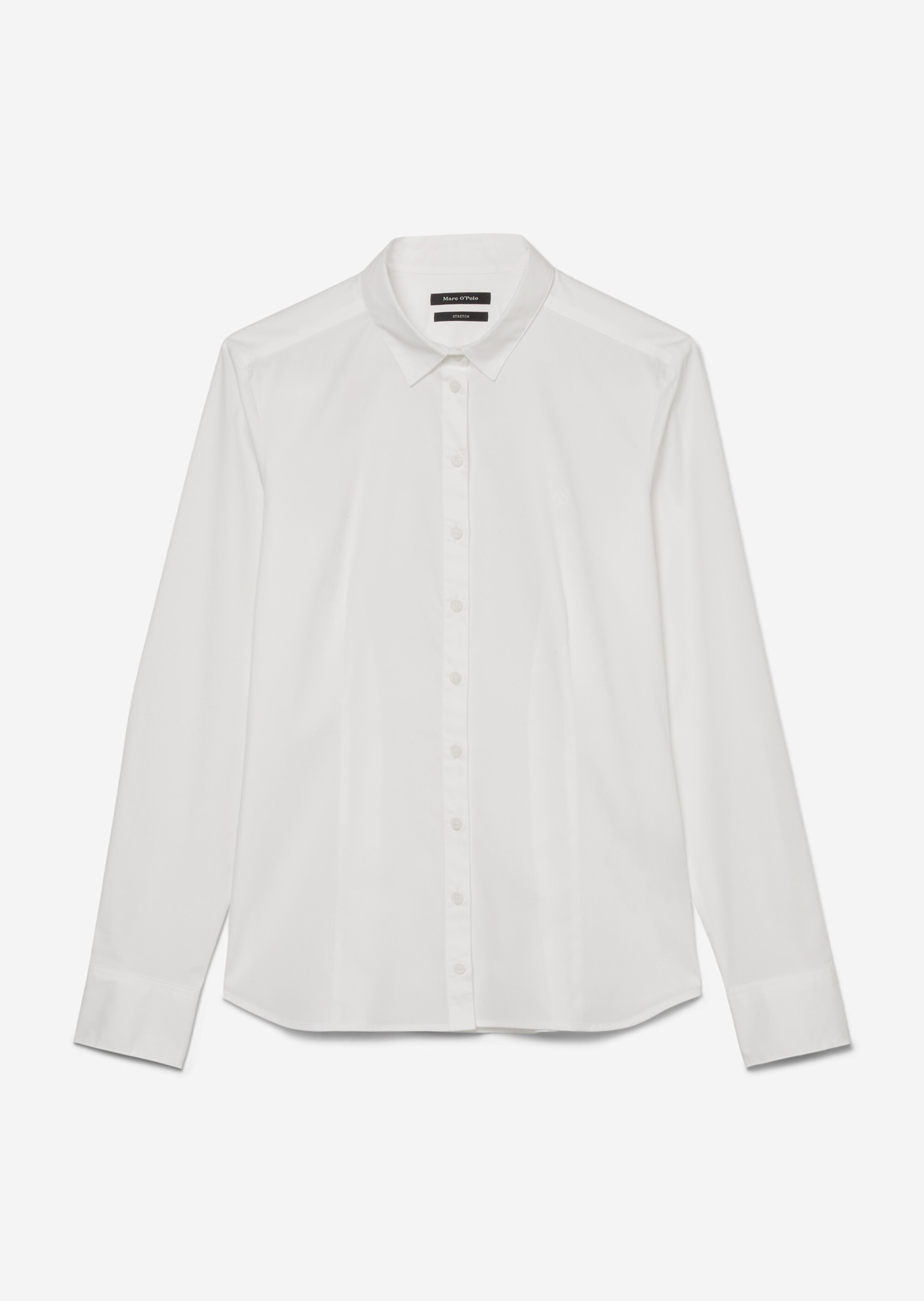 Langarm-Bluse in Stretch-Popeline-Qualität