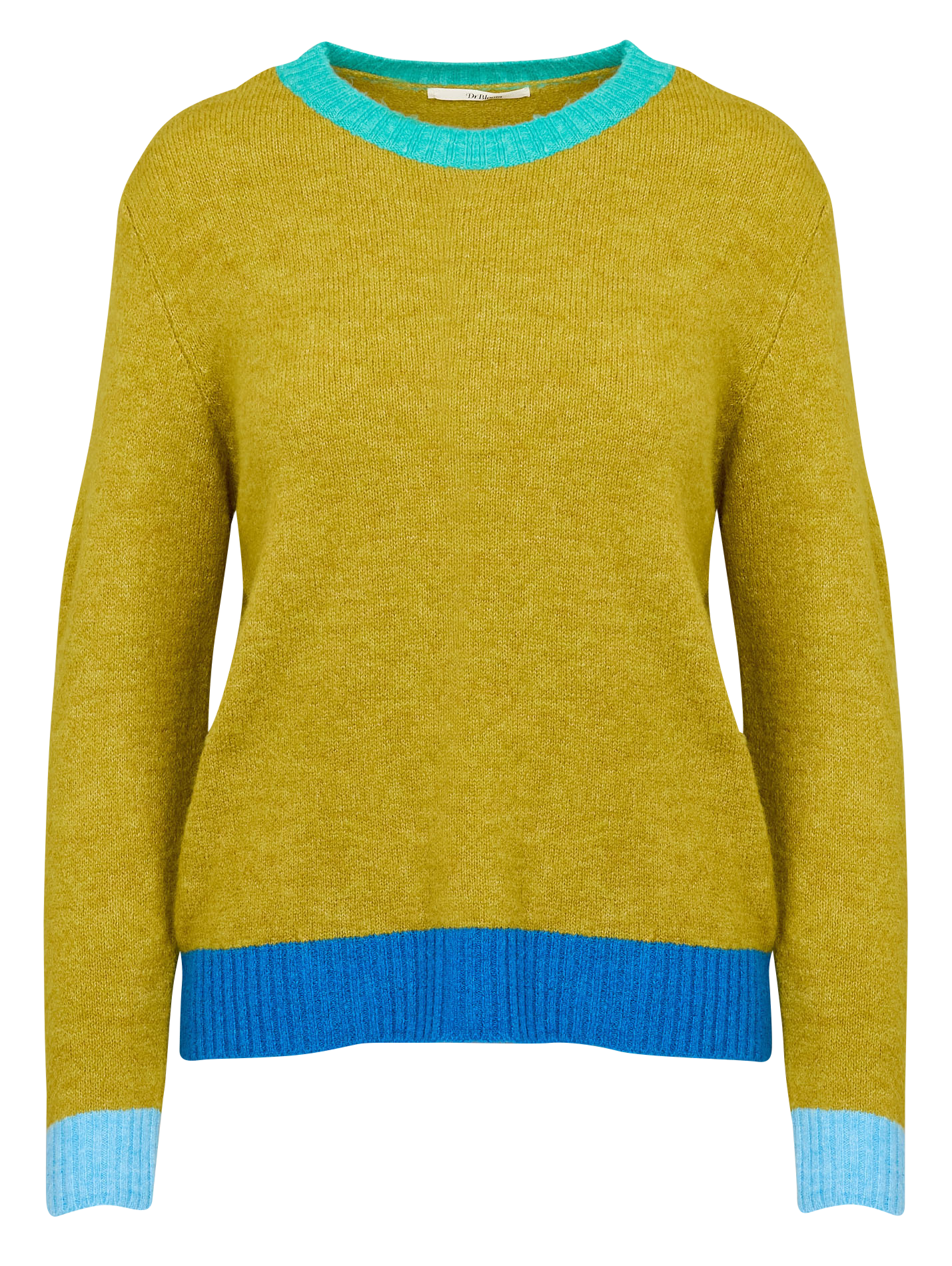 FUNCKY - Pull droit col rond tricolore | Vert