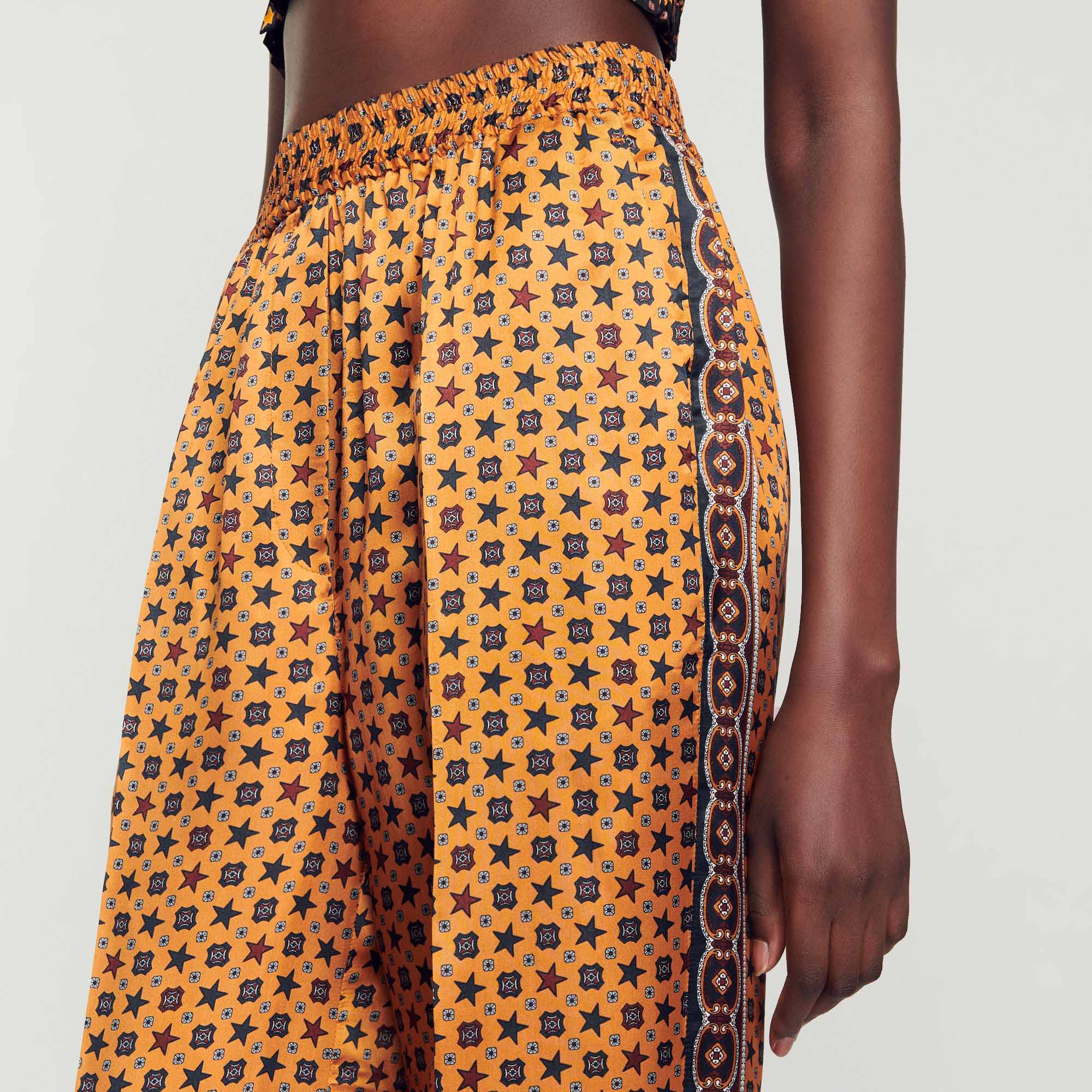 Pantalon satine imprime