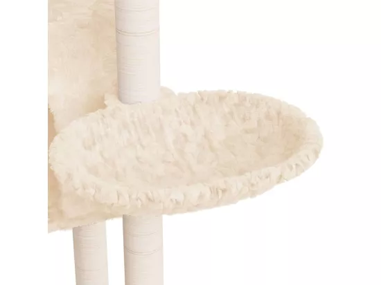 Arbre à chat avec griffoirs en sisal Crème 108,5 cm