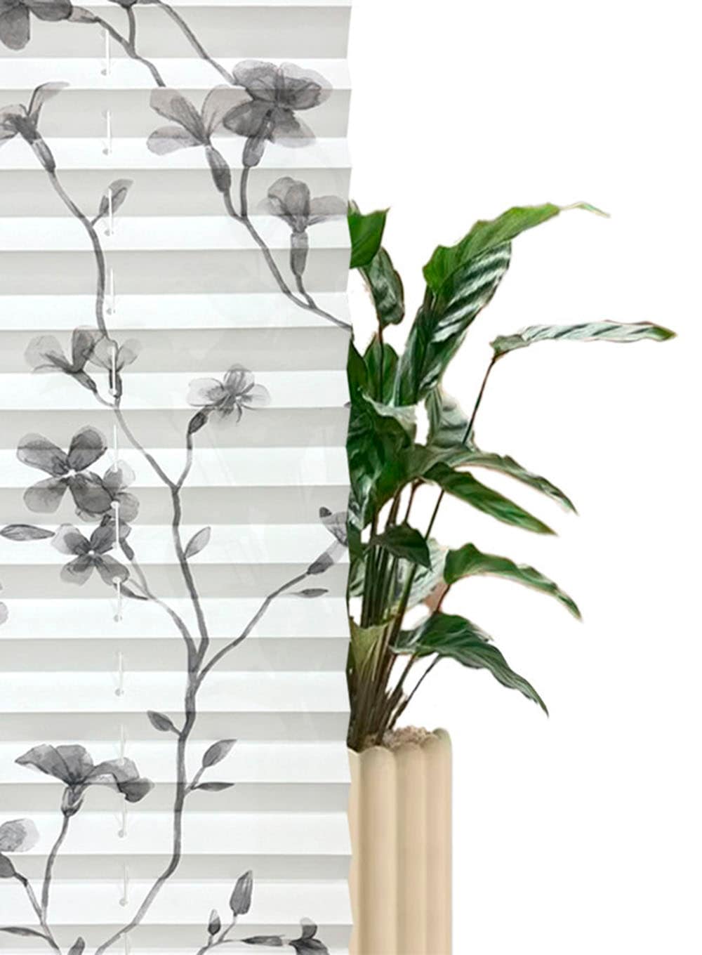 my home Plissee »MINNA« Lichtschutz ohne Bohren verspannt im Fixmass mit Floralem Print, Klemmträger NEUHEIT!