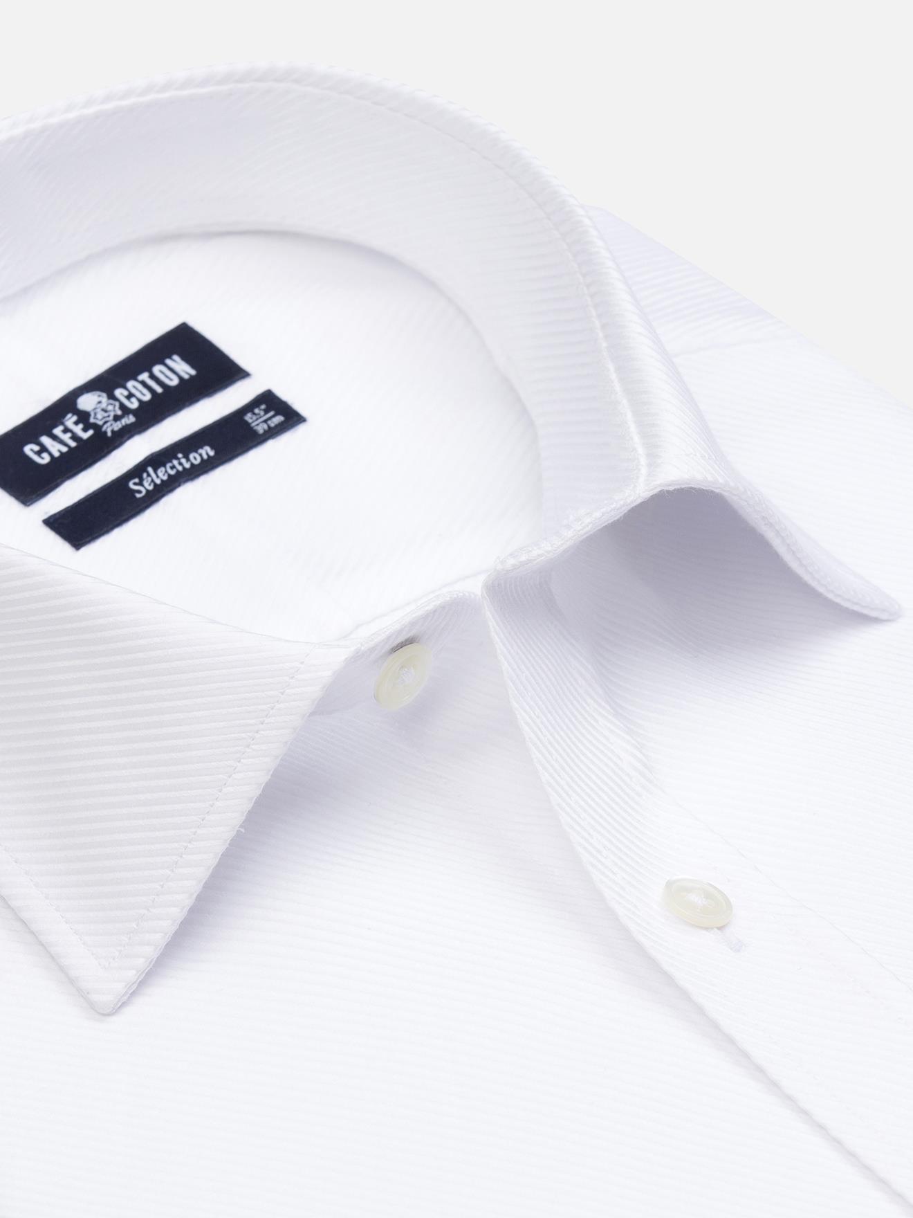 Chemise cintrée en twill royal blanc