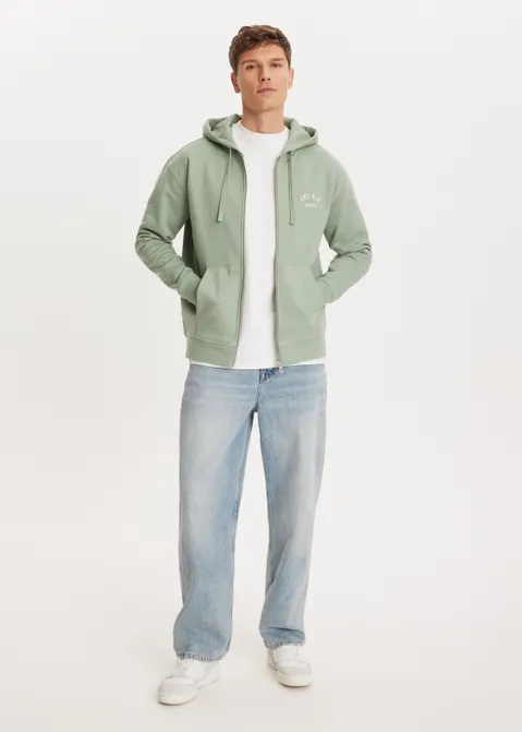 Sweater met print service groen (GRN.L)