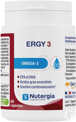 Nutergia Ergy 3 Complément Alimentaire Système Cardiovasculaire 60 Gélules
