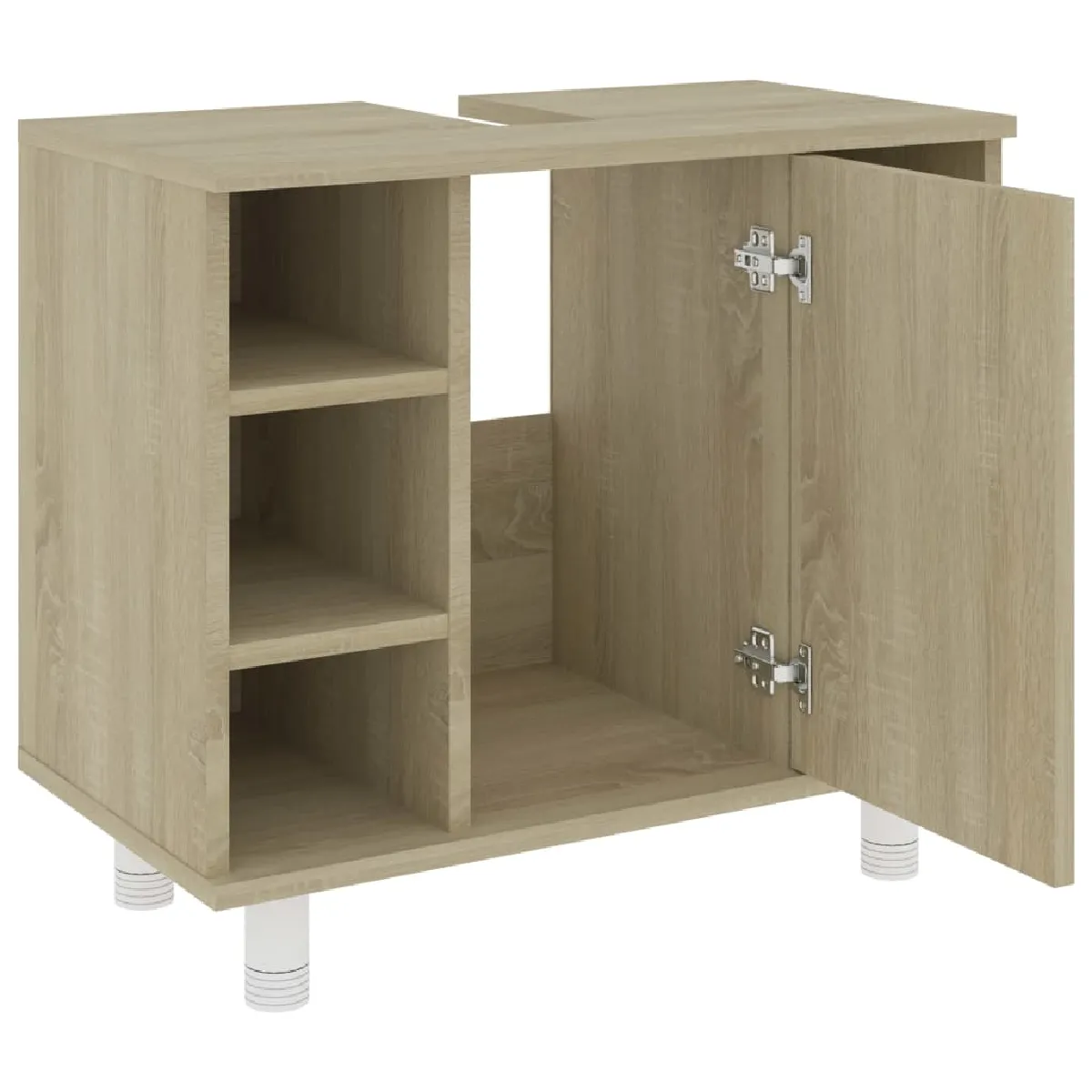 vidaXL Armoire salle de bain chêne sonoma bois ingénierie