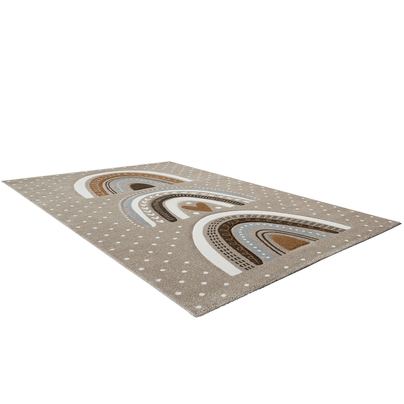 Kurzflorteppich - beige - 80x150 cm