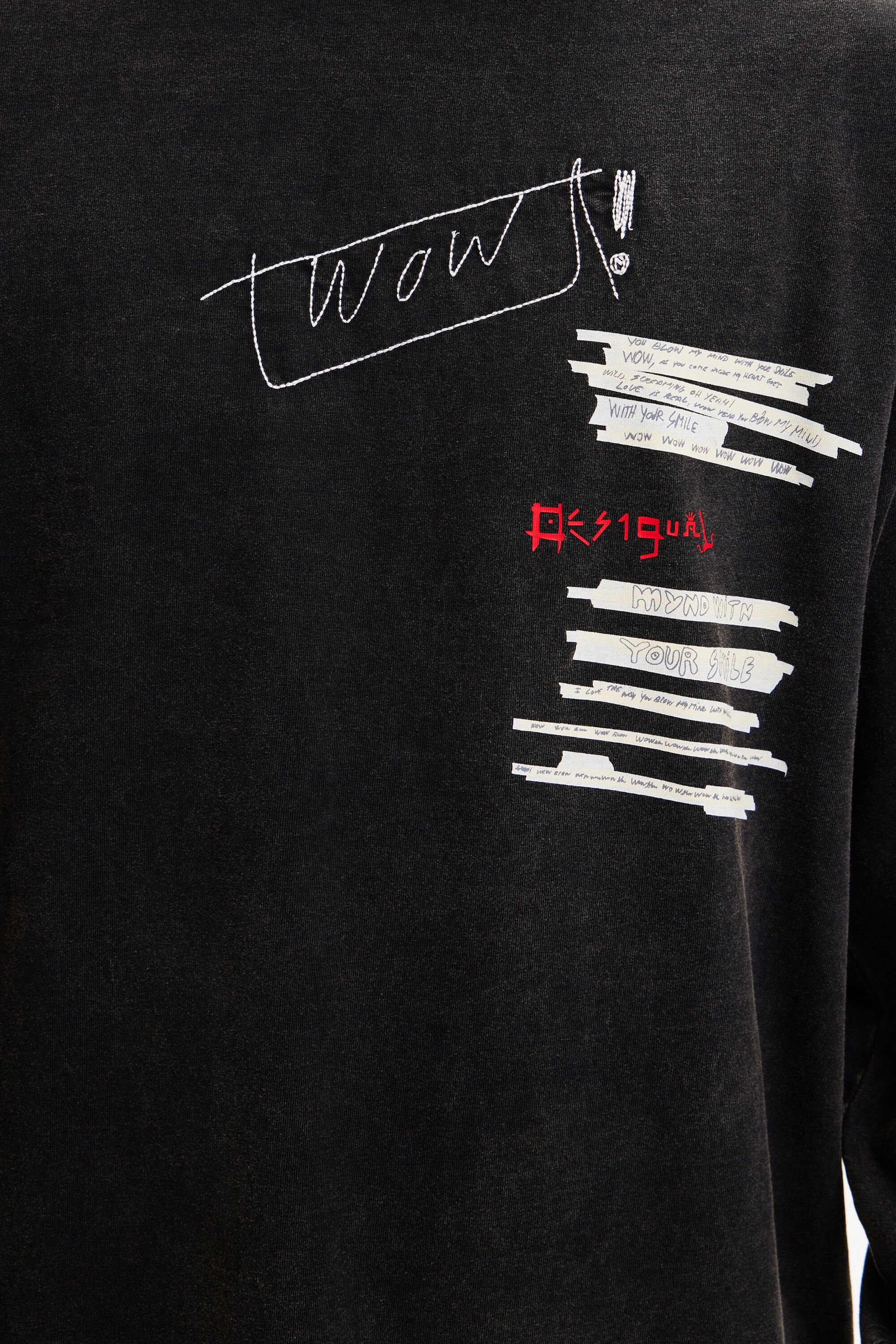 T-shirt manches longues texte