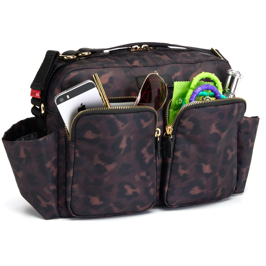 storksak Kinderwagen-Organiser Leopard Black
