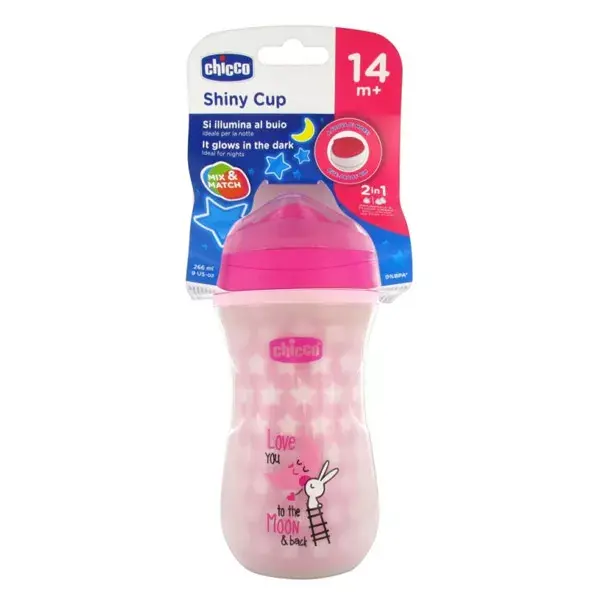 Chicco Repas Tasse Phosphorescente +14m Rose