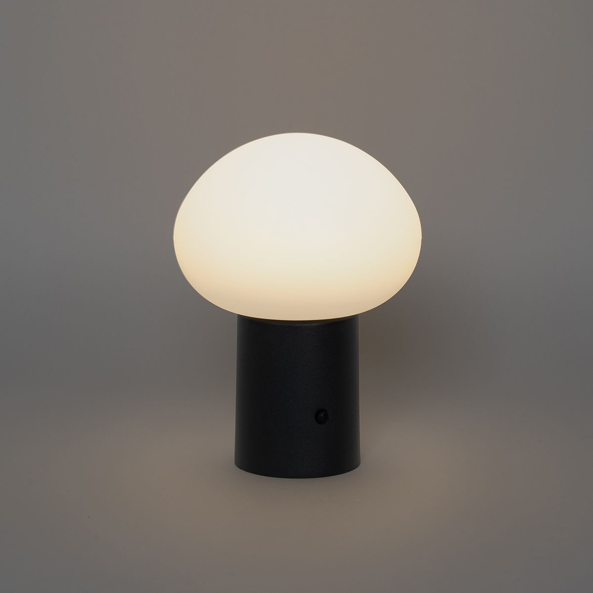 Set van 2 tafellampen mushroom zwart incl. LED oplaadbaar - Louise