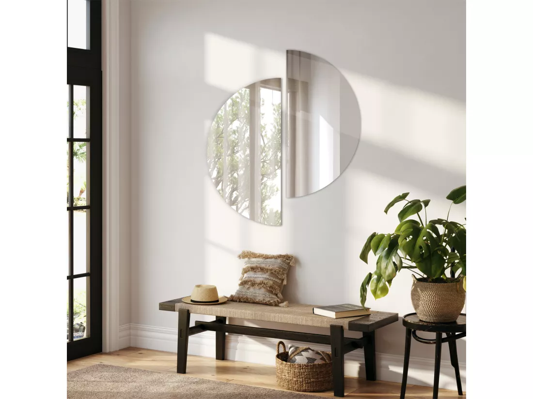 Miroir de salle de bain Glamour Prêt à Monter 1/2 Ø100