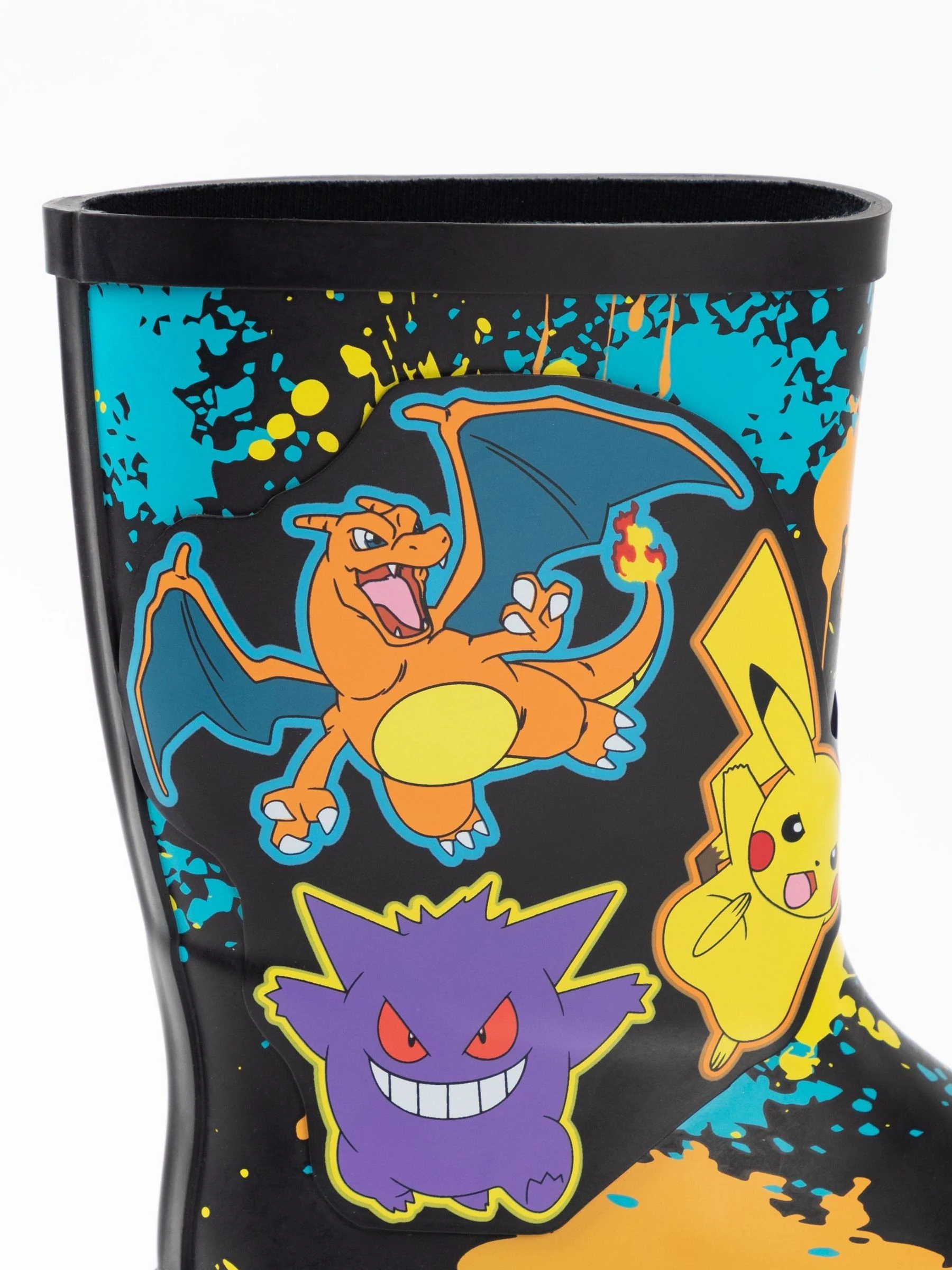 Zwart - Vanilla Underground Kids Pokemon Wellies with Handles