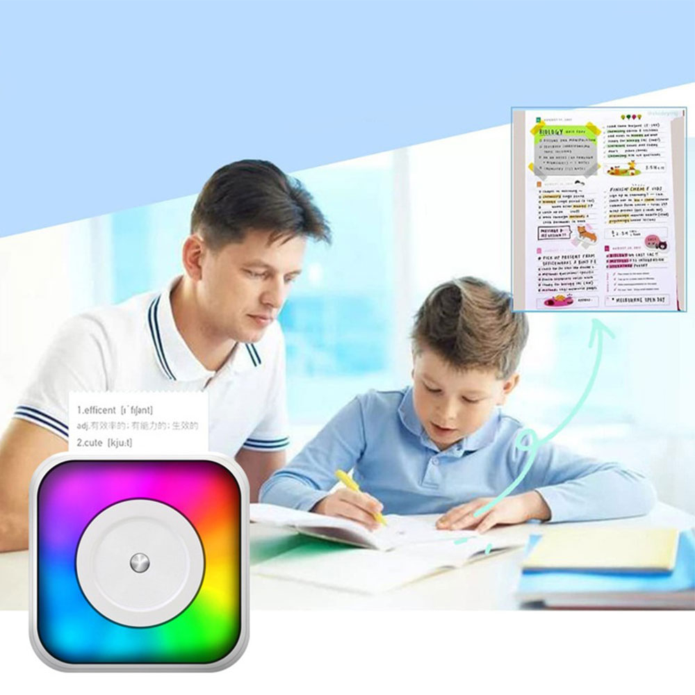 Tragbarer Sofortbild Smartphone Drucker inklusive Druckpapier für iOS/Android mit RGB LED - Weiss