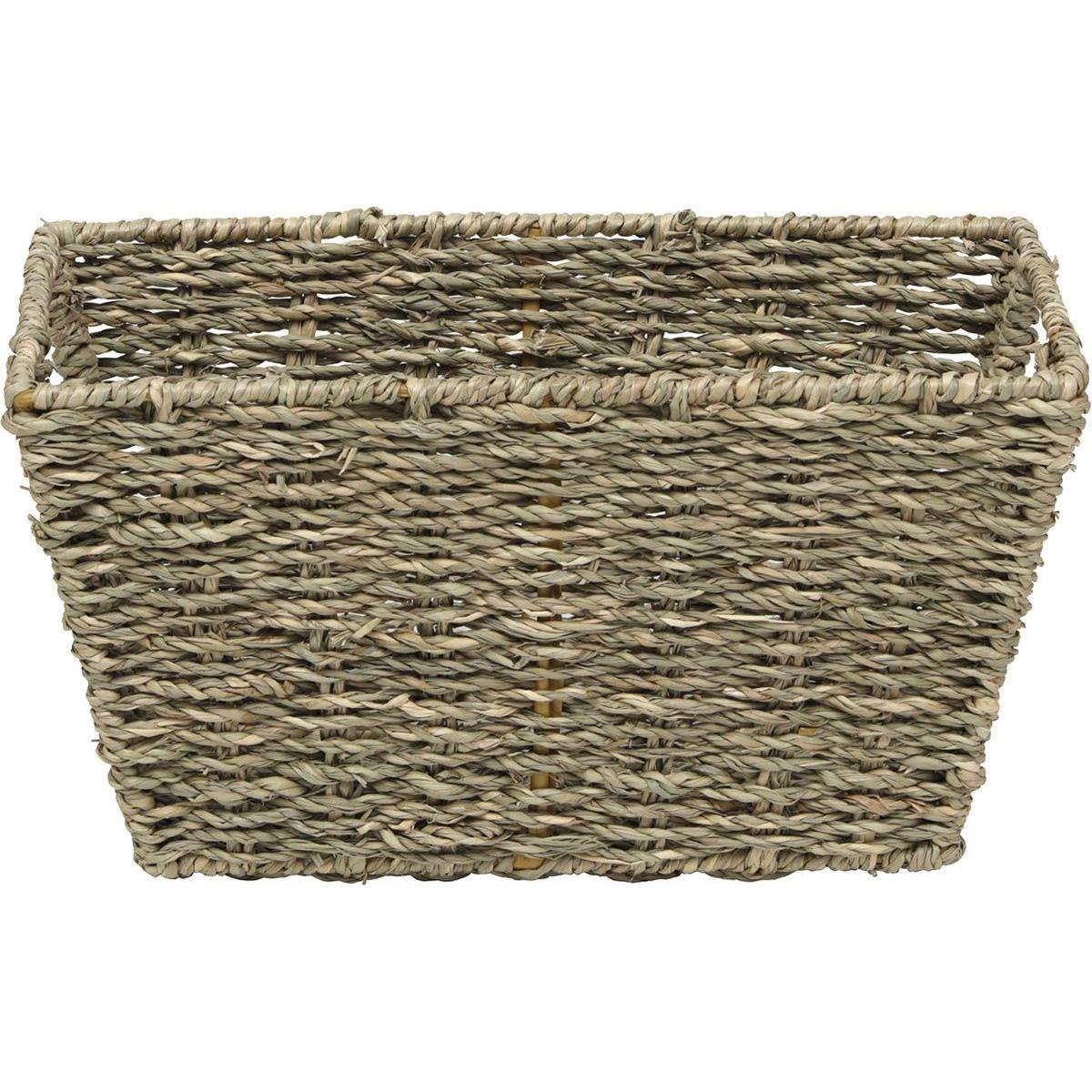 PANIER EVASE POIGNEES MATIERE VEGETALE 28X20X15CM NATUREL