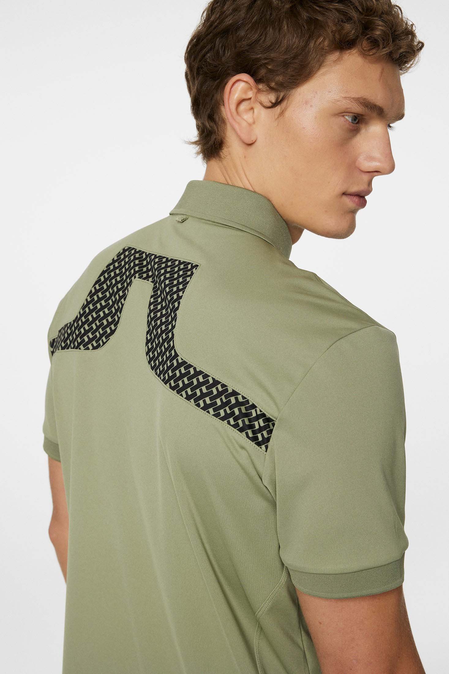 KV Print Polo Herre Tour Geo Olive S