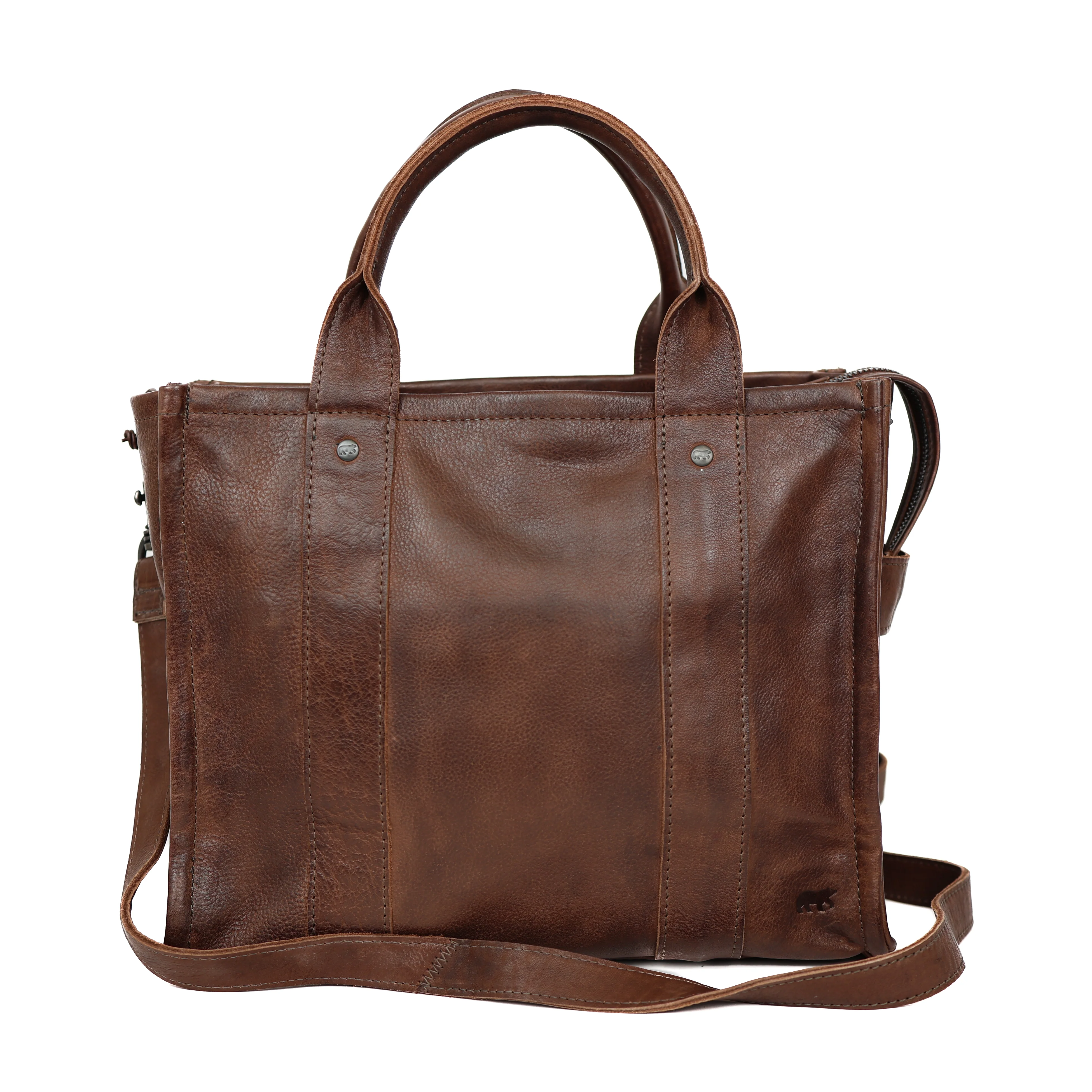 Tote bag 'Pepe' L donkerbruin Donkerbruin