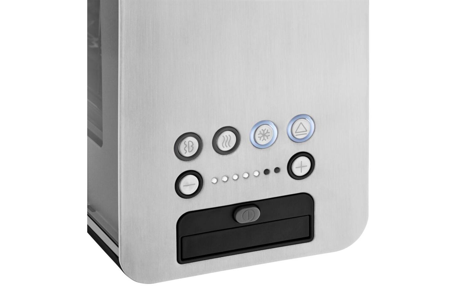 Toaster Lono Glas Silber<br>Langschlitztoaster