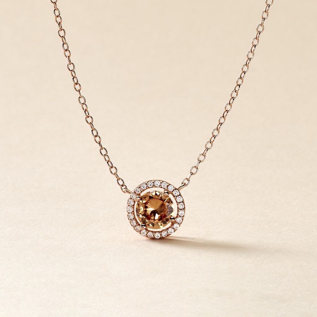 Collier Rio Copacabana Argent Rose Oxyde De Zirconium
