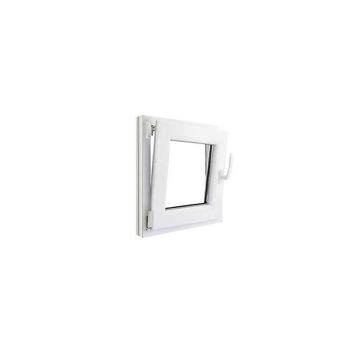 Fenêtre PVC 1 vantail oscillo-battant GoodHome blanc - l.60 x h.60 cm, tirant gauche