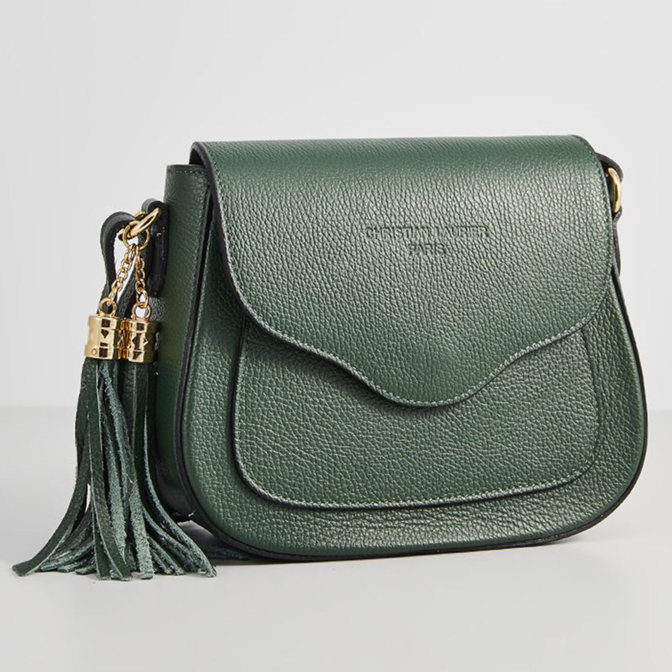 Christian Laurier Sac bandoulière en Cuir Ina vert - 24x18x11 cm